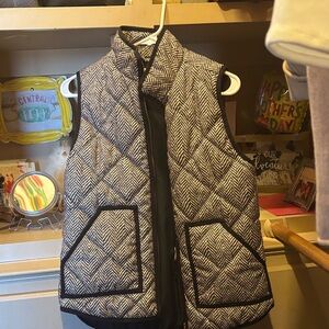 J. Crew Factory Kids Chevron Vest - Black and White